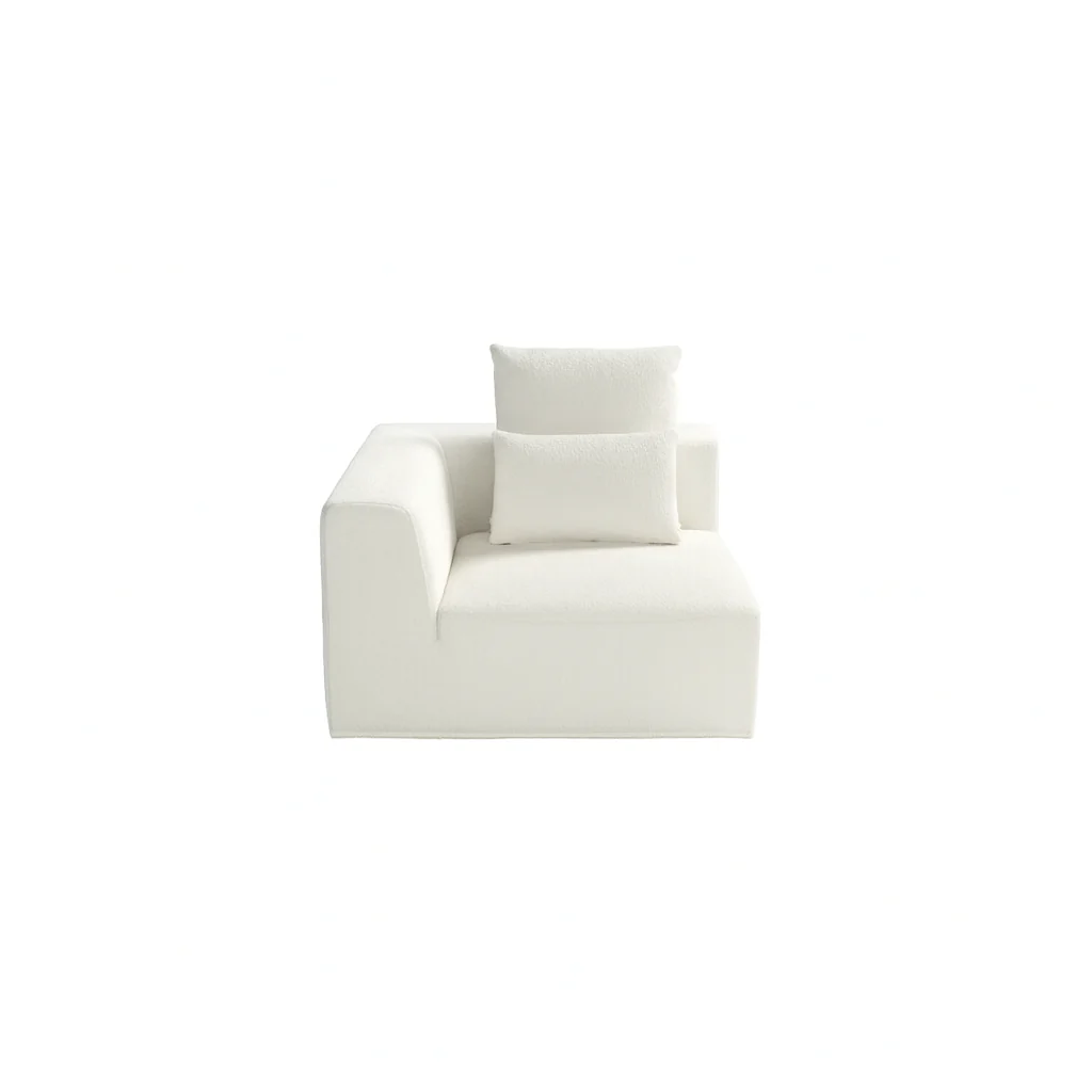 Verona Single Seat Arm/Corner - Cloud Optical - Image 3