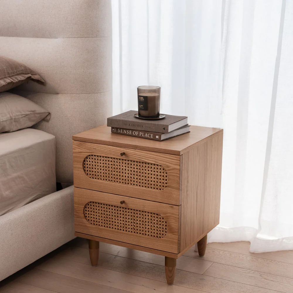 Yara 2 Drawer Bedside - Natural - Image 2