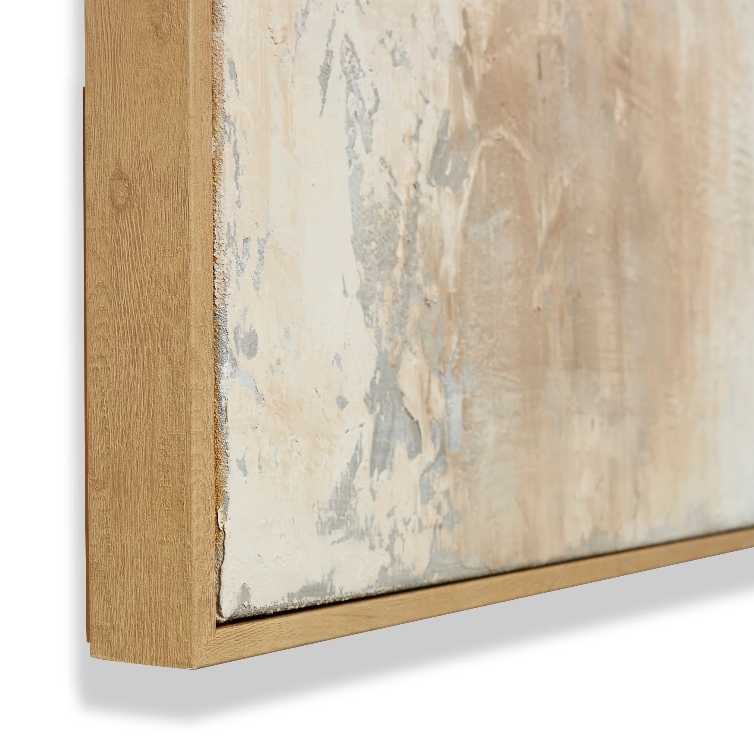 Yessica Hand Painted Wall Art - Beige - Image 2